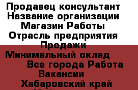 Продавец-консультант › Название организации ­ Магазин Работы › Отрасль предприятия ­ Продажи › Минимальный оклад ­ 27 000 - Все города Работа » Вакансии   . Хабаровский край,Хабаровск г.